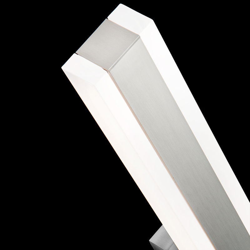 Éclairage pour salle de bain à 2 lumières DEL en nickel brossé à intensité variable Cinch, 3500 K