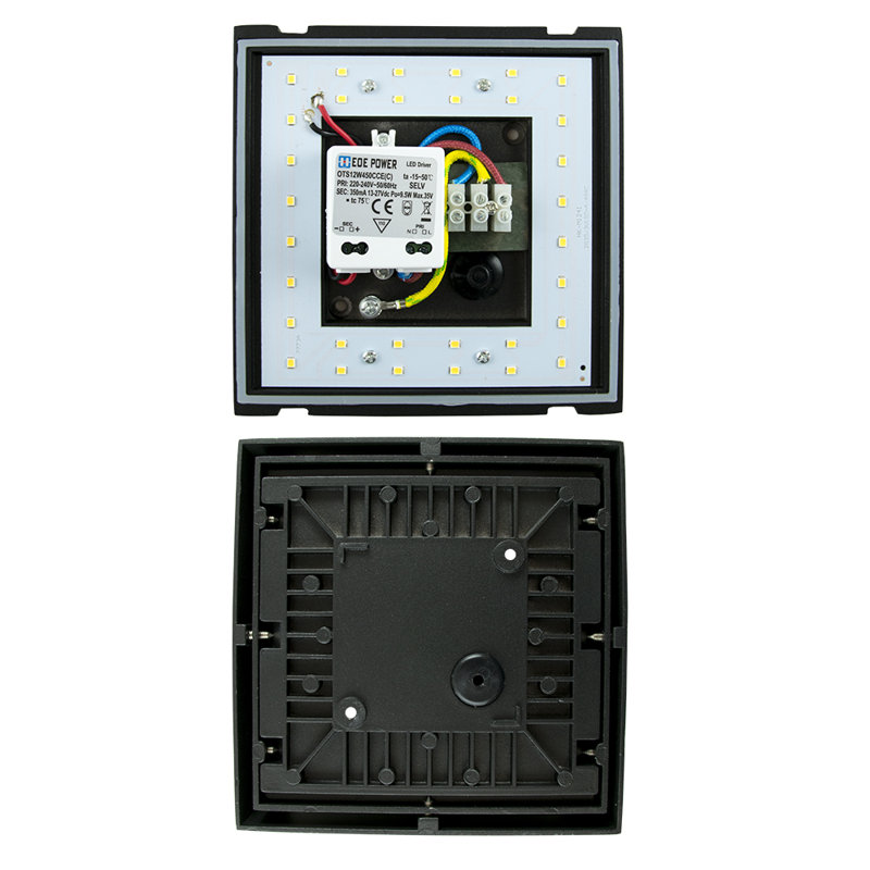 Magreb Black 17cm H Integrated LED Outdoor Flush Mount