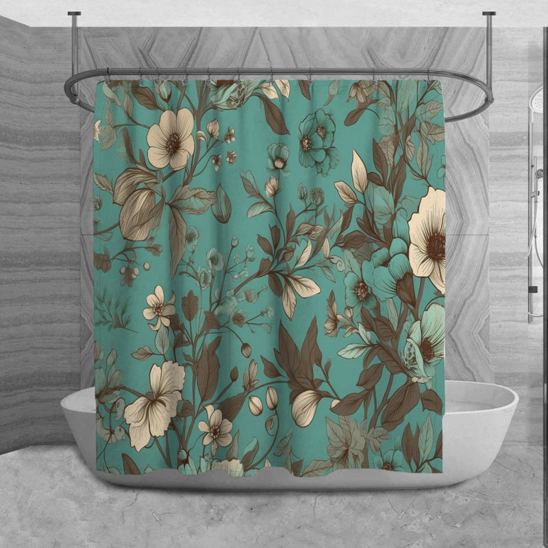 Rossan Microfiber Shower Curtain, 73" H x 70" W