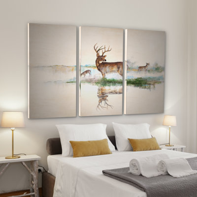 " Misty Deer " 3 - Pieces