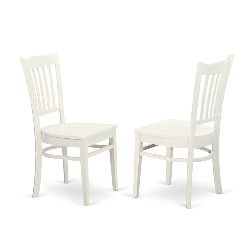 Solid Wood Top - Round Dining Room Set, Linen White, 5, Linen White