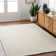 Rectangle Venette Polyester/Wool Area Rug in Cream