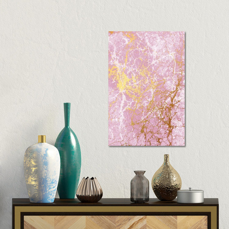 Pink Marble by Sarah Callis - Gallery-Wrapped Canvas Giclée on Canvas, 30.48 cm H x 45.72 cm W, Canvas
