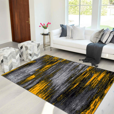 Tapis géométrique tissé à la machine