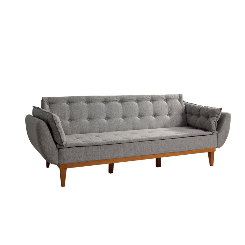 Bullock 3 Seater Linen Sleeper, Grey