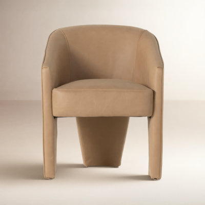Tillison Genuine Leather Dining Armchair