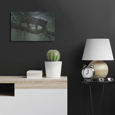 «Black Jaguar» par Harro Maass, Millwood Pines, art mural en métal, 36 po x 24 po