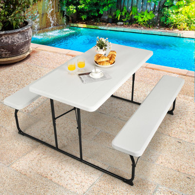 Gymax 59'' Rectangular Folding Table