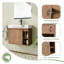 Meuble-lavabo mural 28 po avec plateau en céramique et porte à fermeture en douceur 28 po-129240954