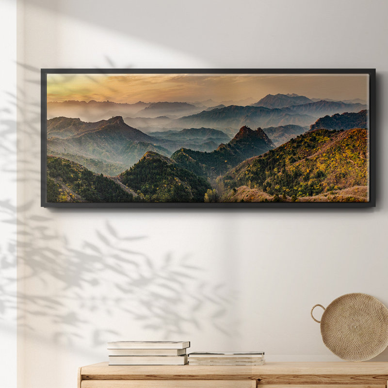 Jinshanling Mountains, reproduction d'art sur toile, Noir, H 12 po x l 30 po x P 1,5 po