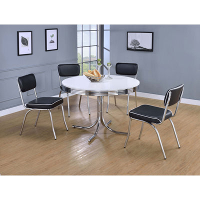 Brilliana 4-Person Pedestal Dining Set with Cushions