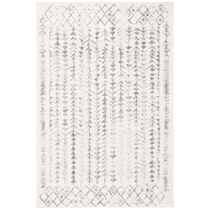 Tapis ivoire / gris Renninger Southwestern, Rectangle 9 pi x 12 pi