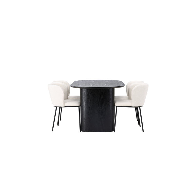 Lytle 4 - Person Dining Set, Black