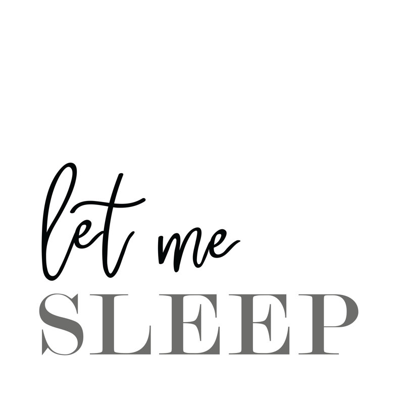 Let Me Sleep - Wrapped Canvas Print, 122cm H x 122cm W x 3.8cm D