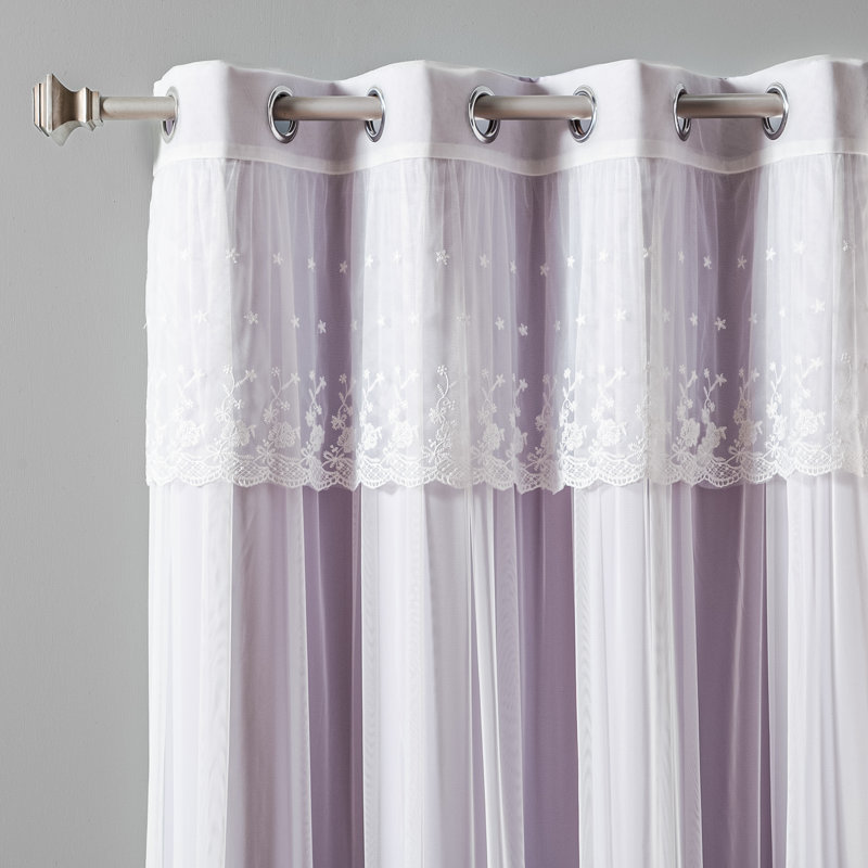 Paire de rideaux obscurcissant et isolant avec œillets Crenshaw, Lilas, L 52 po x H 96 po