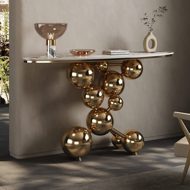 Italian style luxury creative Console Table, Gold