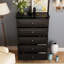 Commode 5 tiroirs avec finition noire-2100891985