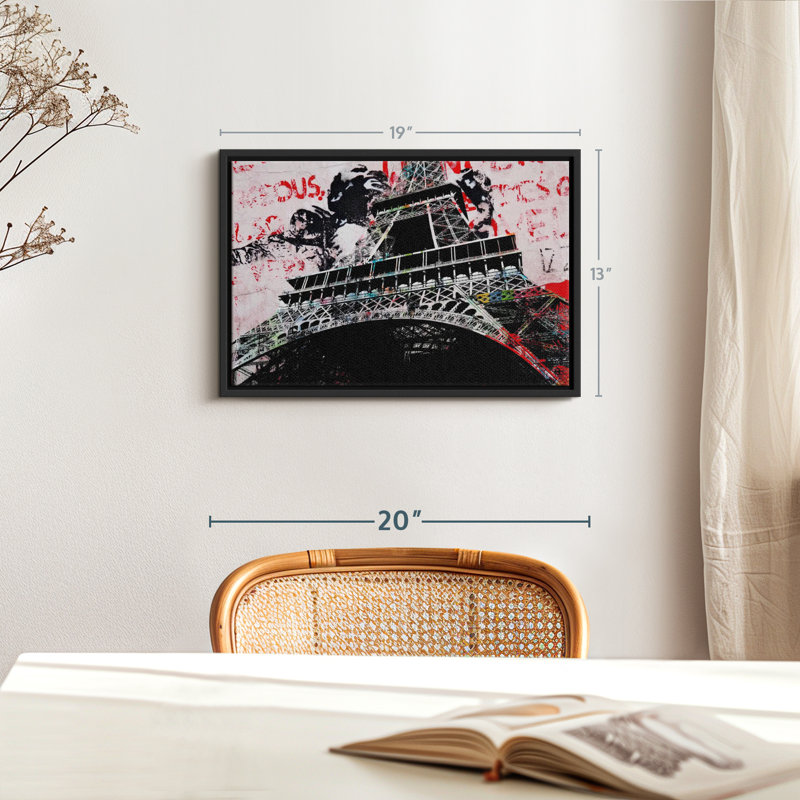 Impression sur toile, Tour Eiffel III, H 13 po x l 19 po
