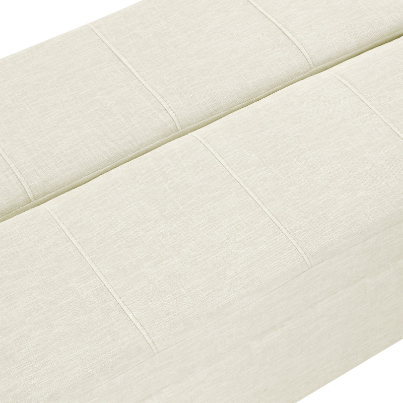 Twin Size Folding Ottoman Sleeper Bed With Mattress Convertible Guest Bed, White
