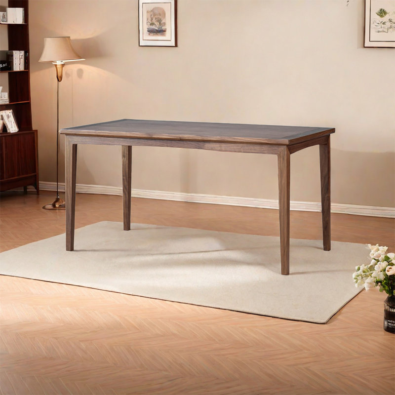 Dining table rectangular new Chinese home, 31.89" W x 61.02" L