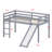 Fun Loft Bed with Slide, Ladder, and Full Safety Guardrails-129109658