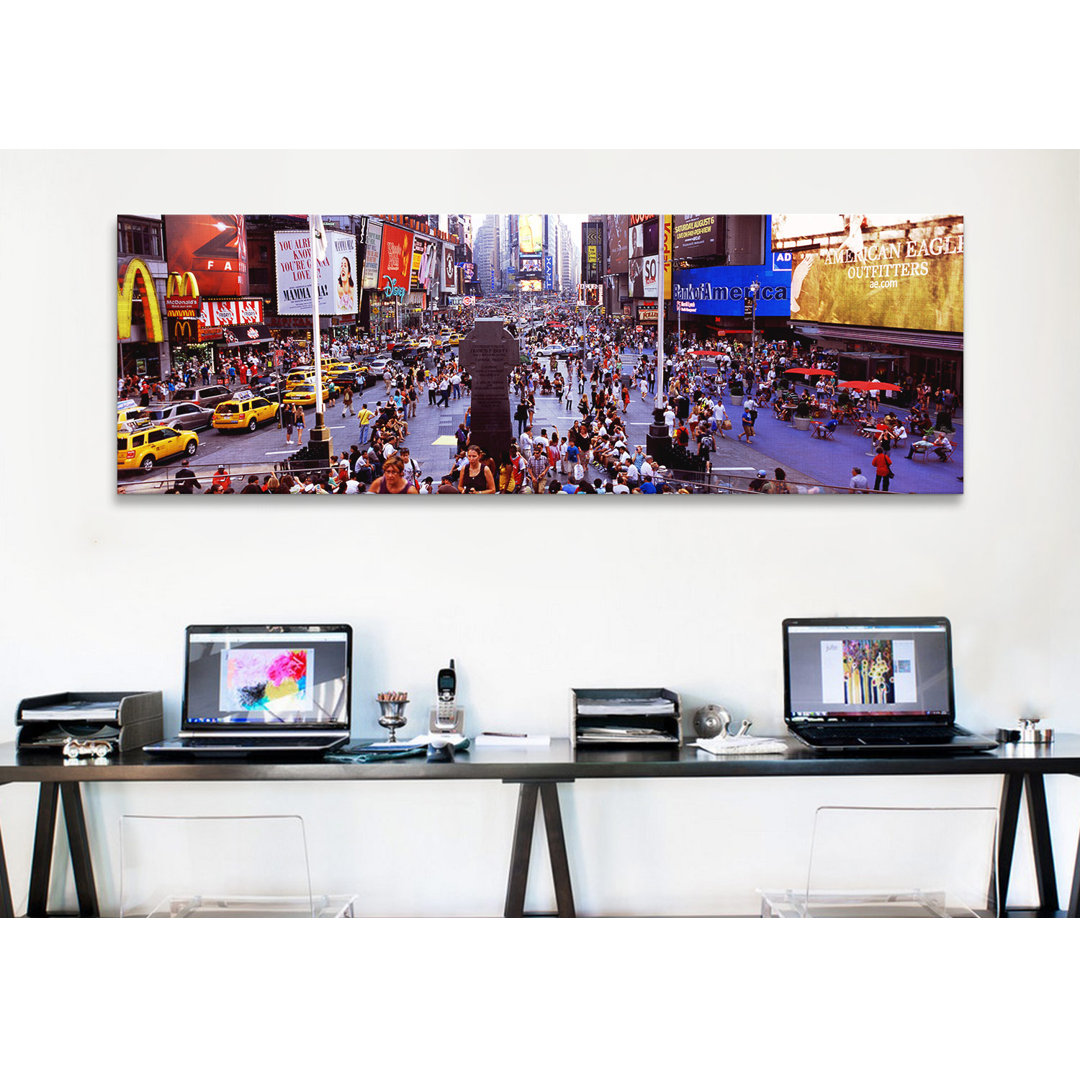 " People In A City, Times Square, Manhattan, New York City, New York State, USA " by Panoramic Images Ebern Designs 