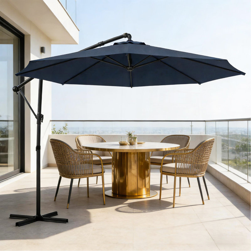 Parasol suspendu d'extérieur suspendu, parasol de patio, Marine