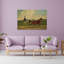 Trotting Horse Classic Abstract Contemporary Horse Landscape Wildlife Wall Art Print 1 Piece Wrapped Canvas Wall Art-1528010835