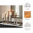 Decorative Mango Wood Candle Sticks Holders - Modern Tabletop And Floor Candle Holder For Home Accents, And Centerpiece Display - Set Of 5, 22"