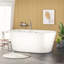 Baignoire de trempage autoportante en acrylique 63 po avec trop-plein et drain chromés, certifié Cupc