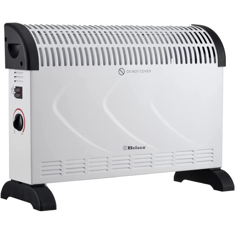 Belaco 2000W 0 BTU Electric Radiator Space Heater, White