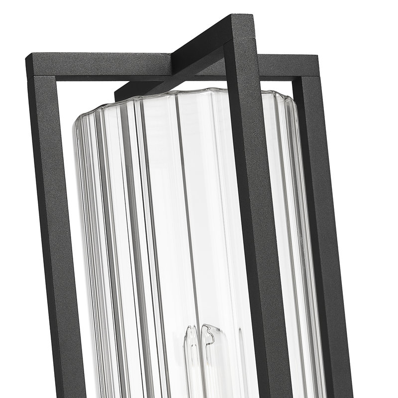 Aura 1 Light Outdoor Post Mounted Fixture in Black
