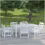 Ensemble de 2 chaises de patio pour salle à manger avec accoudoirs, blanc pur avec imitation grain de bois-382426411