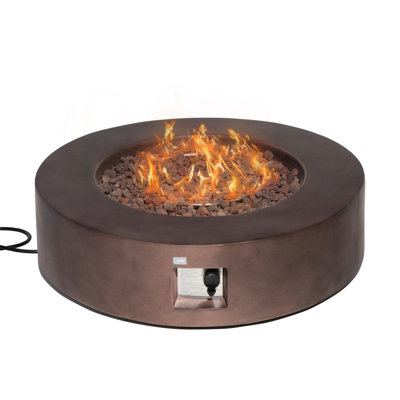 Borgia Concrete Propane Fire Pit Table
