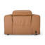 Fauteuil inclinable électrique en cuir brun Sandstone
