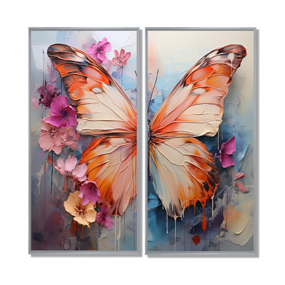 Papillon abstrait Auras - animaux, impressions sur toile