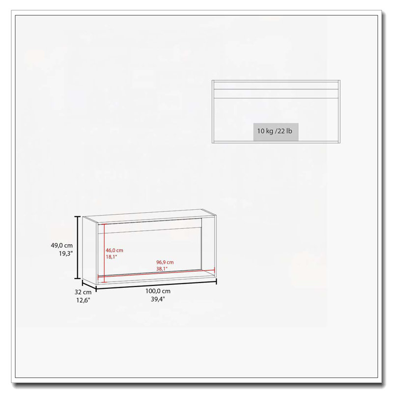 Armoire murale blanche 2 portes