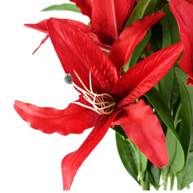 Plastic, Silk Artificial Arrangement, Red