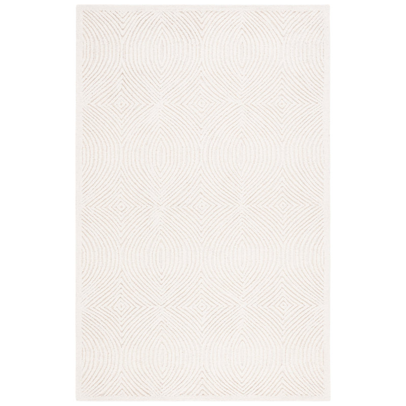 Tapis géométrique en laine / coton touffeté à la main Katosha, Rectangle 4 pi x 6 pi