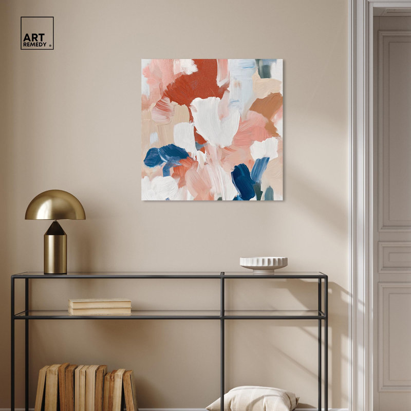 Art Remedy, toile abstraite colorée, H 24 po x l 24 po, Toile tendue avec châssis