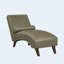 Chaise longue rembourrée de style Mid-Century courbé-129598874