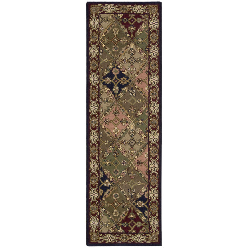Tapis de couloir beige en laine fait à la main 2 pi 3 po x 7 pi 6 po Etten, Tapis de couloir 2 pi 2 po x 10 pi