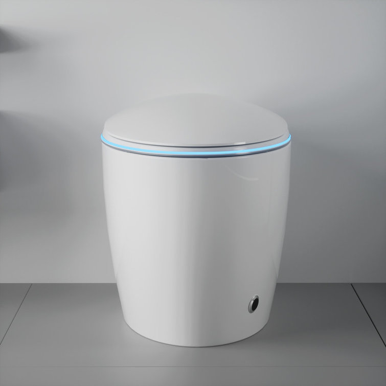 Smart Toilet with Bidet Built In, Intelligent One Piece Toilet , Auto Open/Close Seat Foot Sensor