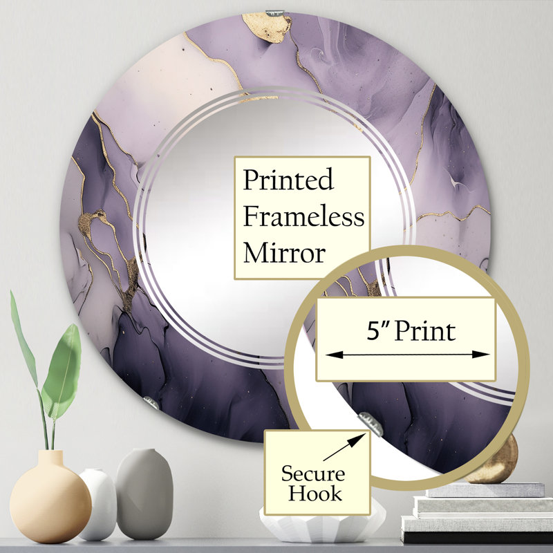 Miroir mural Zyianna, 24 po x 24 po