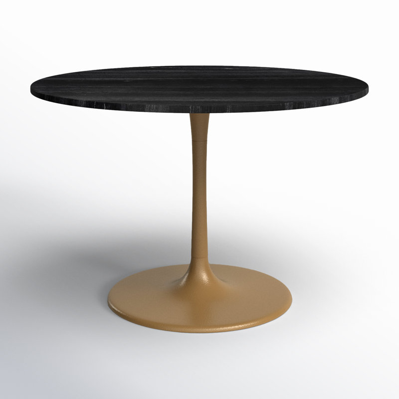 Peterson Dining Table White, Gold, Black