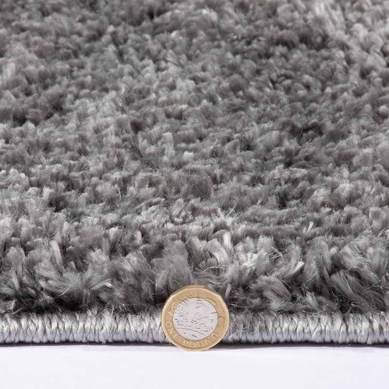 Horvath Solid Colour Shag Area Rug, Rectangle 80 x 120cm 
