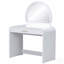 Table de coiffeuse 39 "avec miroir et miroir à écran tactile éclairé, coiffeuse avec tiroir pour chambre à coucher, blanc-1404331703