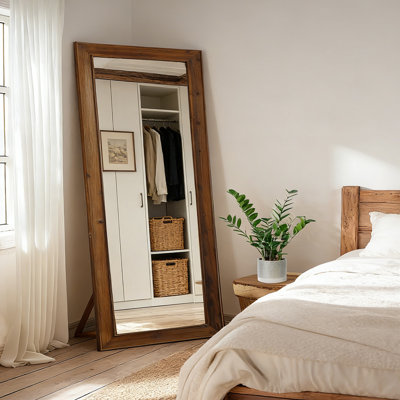 Full Length Mirror, Wood Frame Floor Mirror,For Bedroom, Living Room, Entryway,