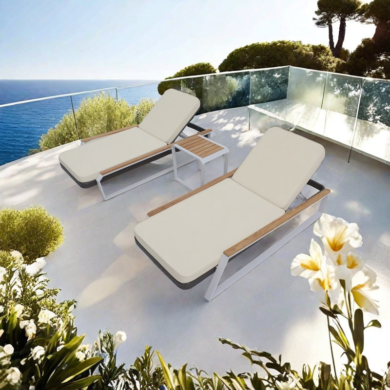 Chaise longue d'extérieur de luxe