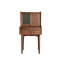 Coiffeuse 23,62 "en bois massif simple et rétro avec miroir de maquillage-1468123106
